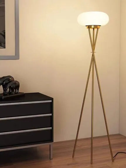 Zenith Obsidian & Gold Backlit Floor Sconce